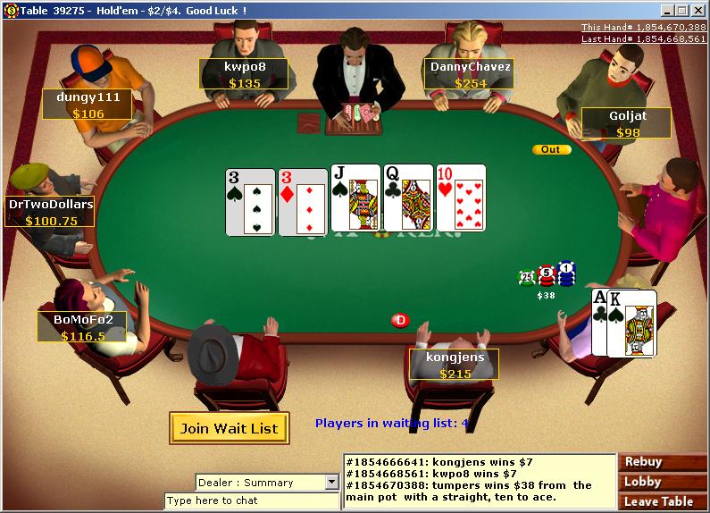 play texas holdem poker free online